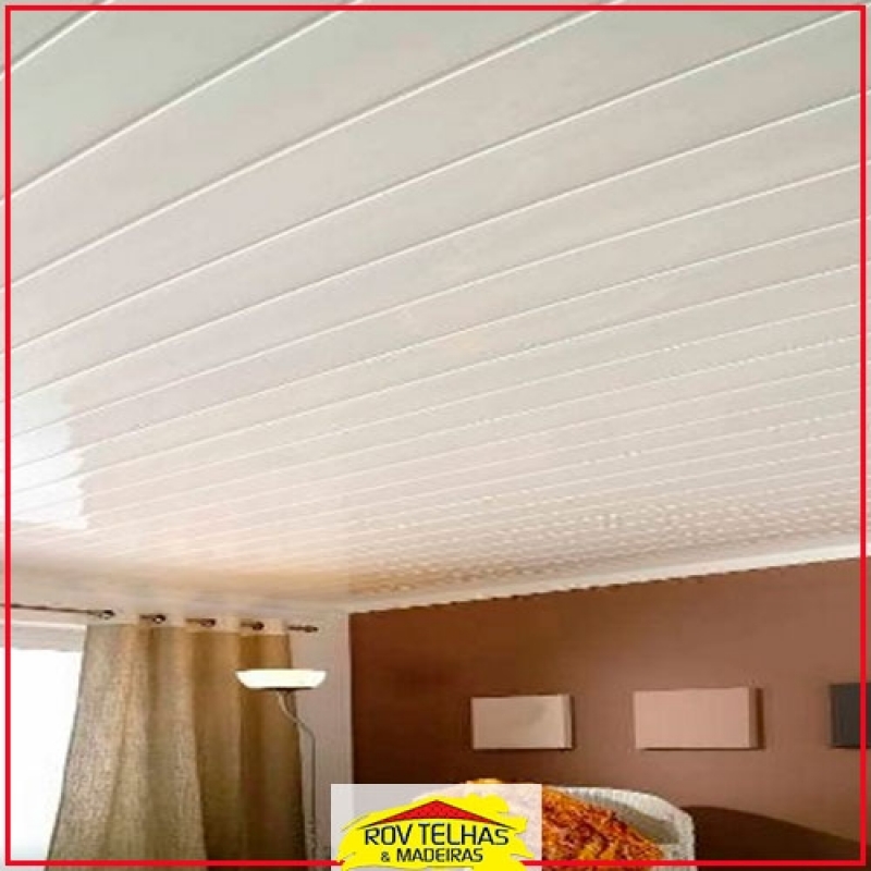 Forro de Pvc Diagonal Guararema - Forro de Pvc Branco