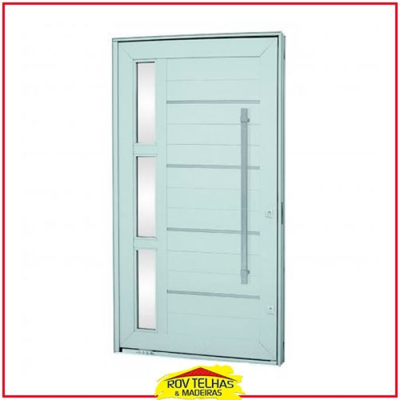 Orçar Porta de Alumínio com Vidro Suzano - Porta de Alumínio Branco