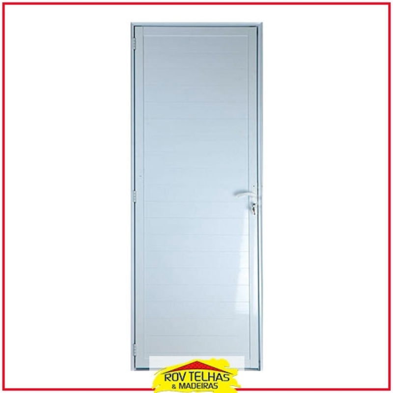 Portas de Alumínio Altura Jundiaí - Porta de Alumínio Branco com Vidro