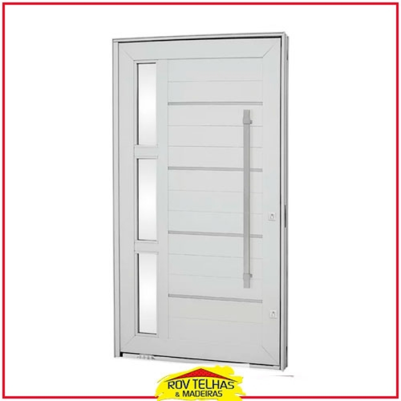 Portas de Alumínio Branco Bragança Paulista - Porta de Alumínio Branco com Vidro