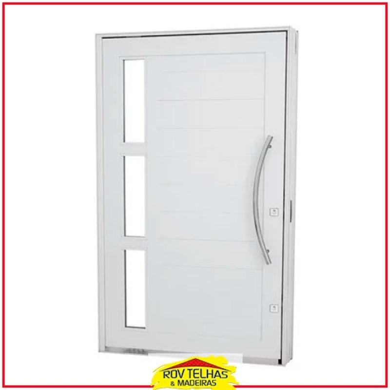 Portas de Alumínio para Sala Bragança Paulista - Porta de Alumínio Branco com Vidro