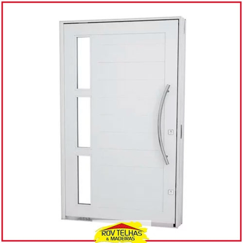 Qual é o Preço de Porta de Alumínio Branco com Vidro Atibaia - Porta de Alumínio Branco com Vidro